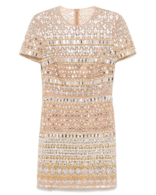 Elie Saab White Bead-Embroidered Dress
