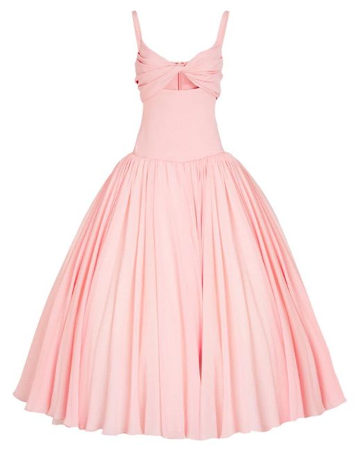 Giambattista Valli Pink Ballerina Cut-out Silk Gown