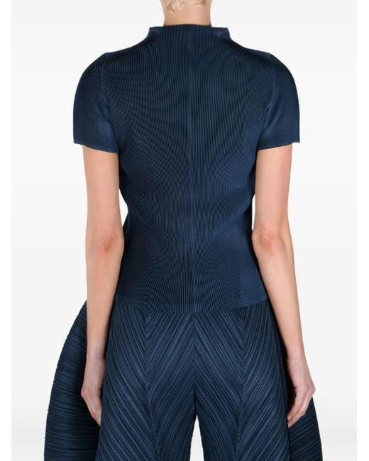 Pleats Please Issey Miyake Blue Mist April Blouse