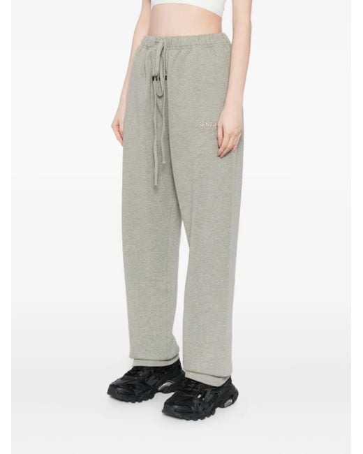 Fear Of God Gray Logo-Embossed Trousers