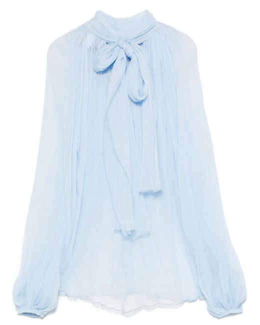 Atu Body Couture シルク ブラウス Blue