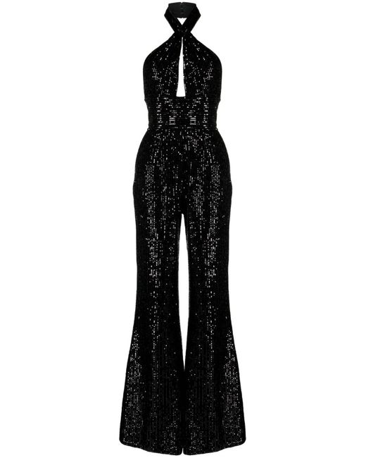 Elie Saab Jumpsuit Verfraaid Met Pailletten in het Black