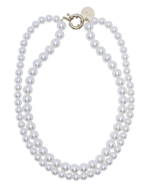 N°21 White Double-Layer Pearl Necklace