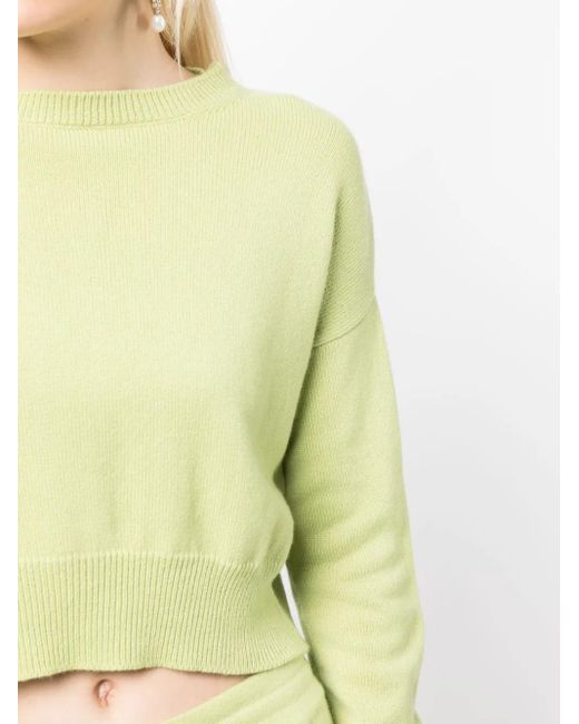 Teddy Cashmere Yellow Genova Cropped Cashmere Jumper