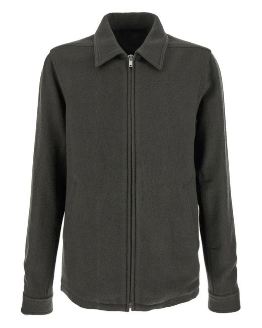 Rick Owens Black Classic-Collar Zip-Fastening Jacket for men