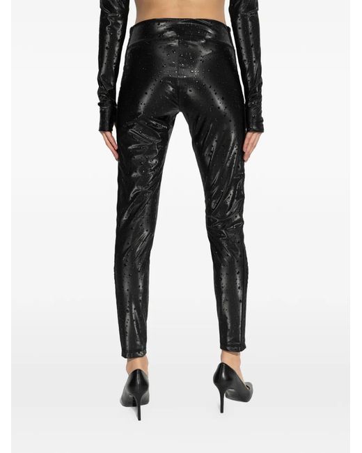 Versace Jeans Couture Black Water Drop-Print Leggings