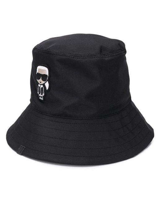 Karl Lagerfeld Black K/ikonik Bucket Hat