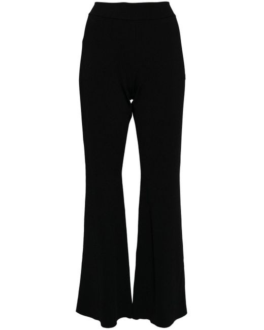Pantalones acampanados de talle alto Stella McCartney de color Black