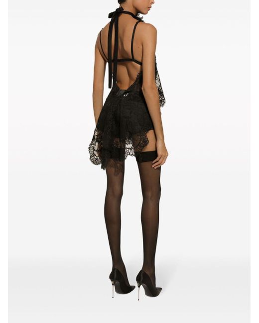 Shorts de satén Dolce & Gabbana de color Black