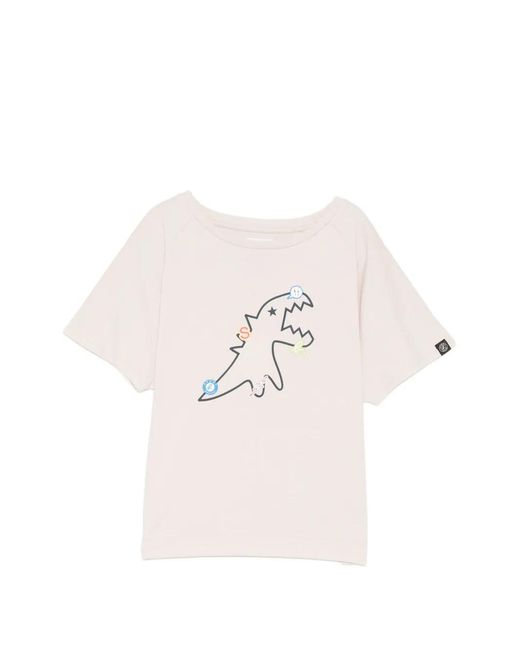 SPORT b. by agnès b. White Outline Dino T-Shirt