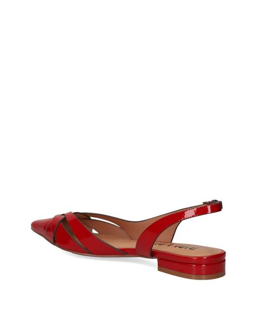 Bibi Lou Red Nolia Woven-Strap Leather Pumps