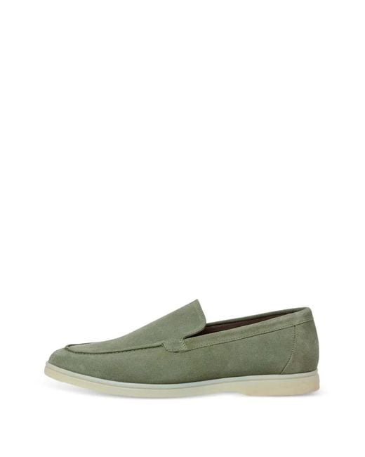 Hackett Green Martin Suede Loafers for men