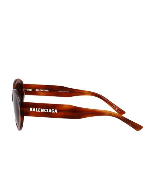 Balenciaga Brown Oval-Frame Sunglasses