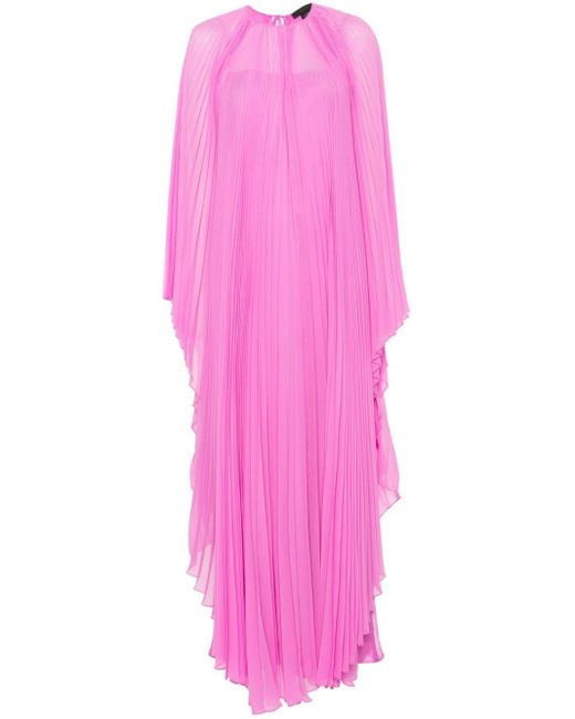 Vestido largo plisado Max Mara de color Pink