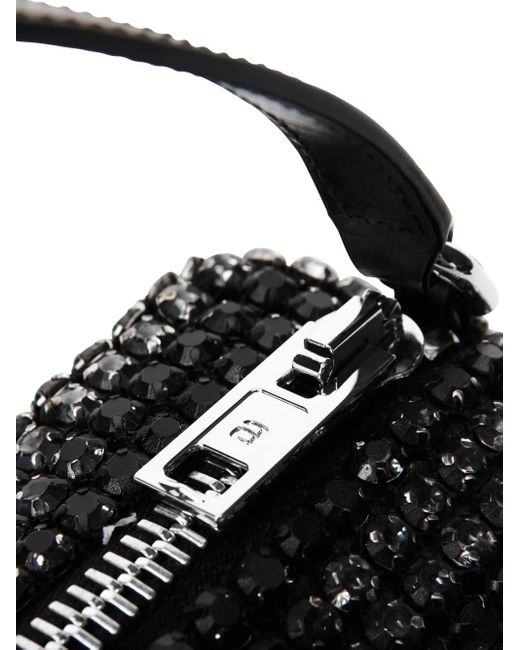 Alexander Wang Black Crystal Mesh Flex Shoulder Bag