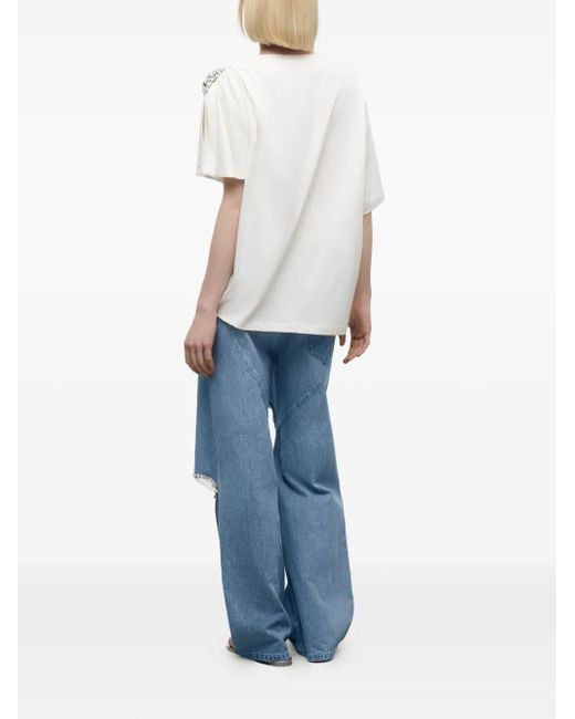 Area Blue Crystal-embellished Pocket Jeans