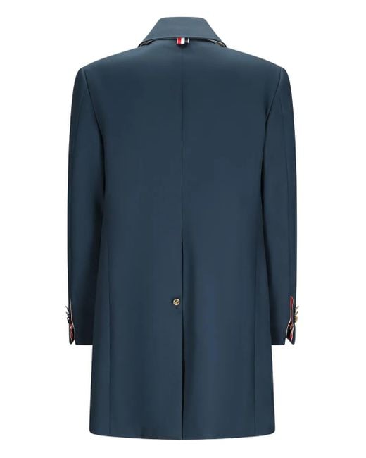 Thom Browne Blue Classic Midi Coat for men