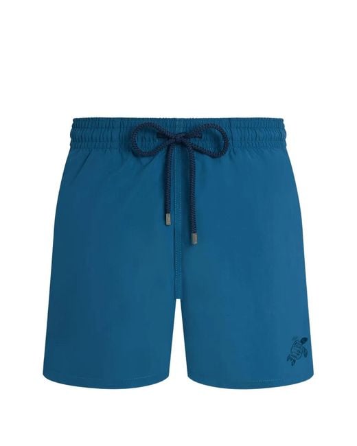 Vilebrequin Blue Micro Ronde Des Tortues Swim Shorts for men