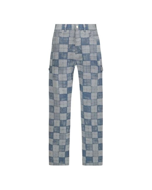 Amiri Blue Chateu Crest Carpenter Jeans for men