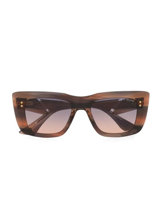 Dita Eyewear Brown Geometric Sunglasses