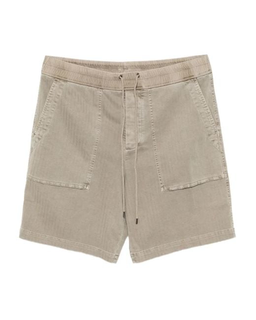 James Perse Natural Herringbone Twill Shorts for men
