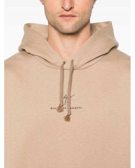 Giuseppe Zanotti Natural Organic Cotton French Terry Hoodie for men