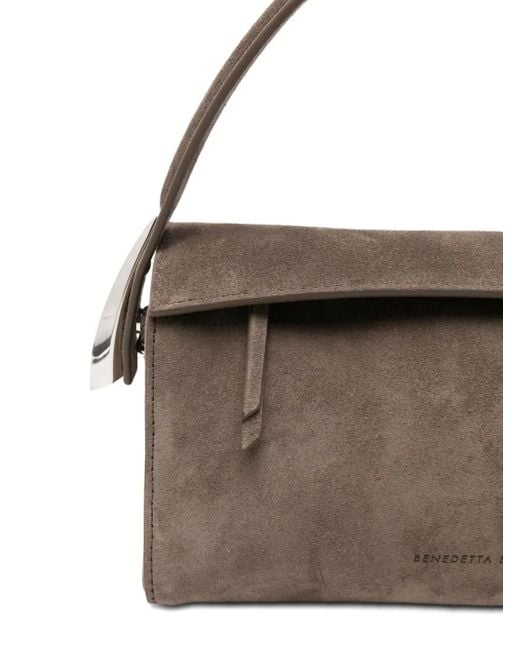 Benedetta Bruzziches Brown Suede Satchel Bag