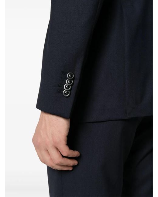 Boglioli Blue Twill Virgin-Wool Suit for men