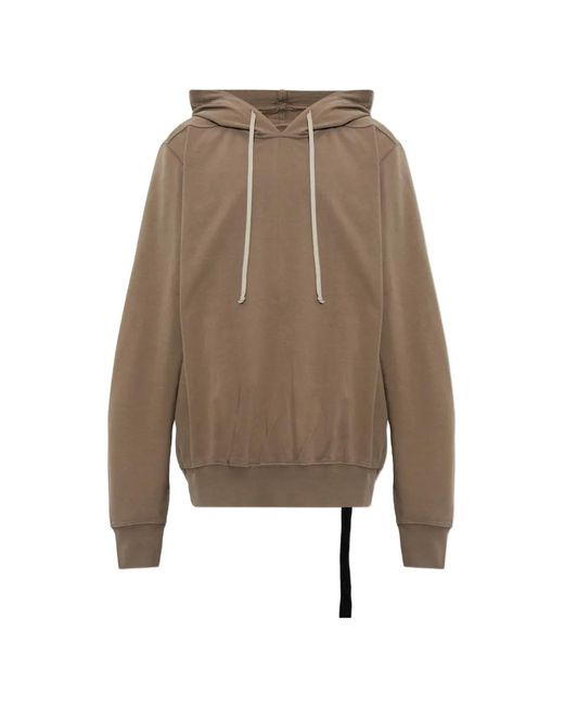 Rick Owens Natural Drawstring Hoodie for men