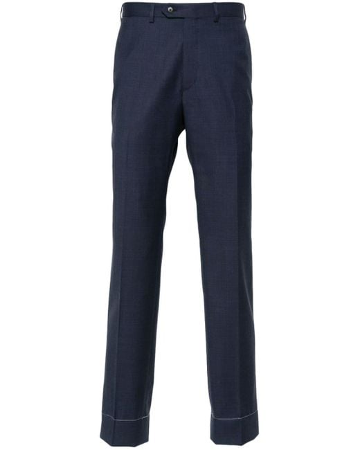 Brioni Blue Tigullio Wool Trousers for men