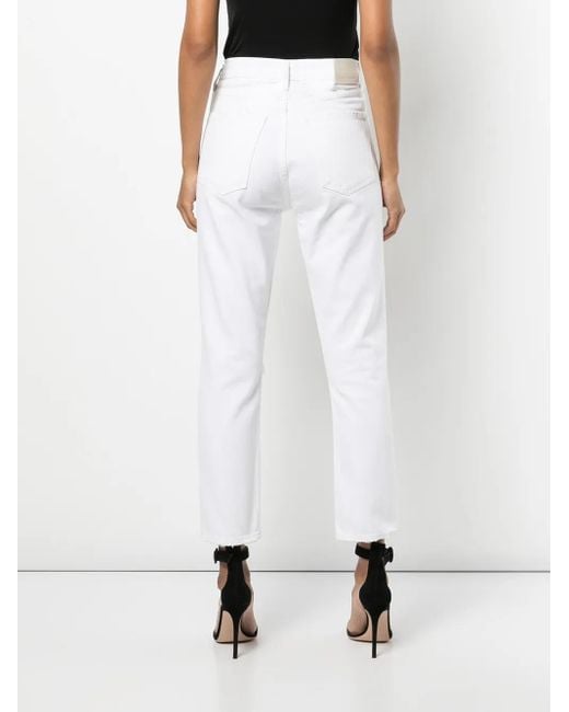 Citizens of Humanity White Charlotte Straight-Leg Jeans