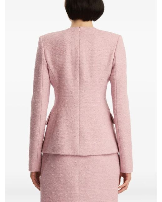 Oscar de la Renta Pink Twist-Embellished Jacket