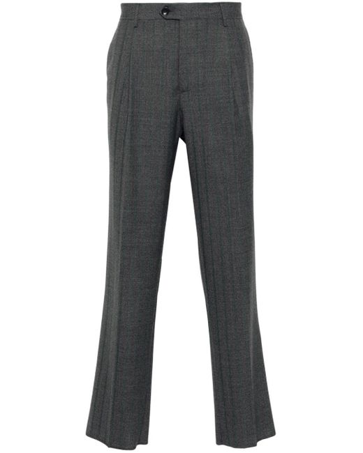 Etro Gray Single Pleat Trousers for men