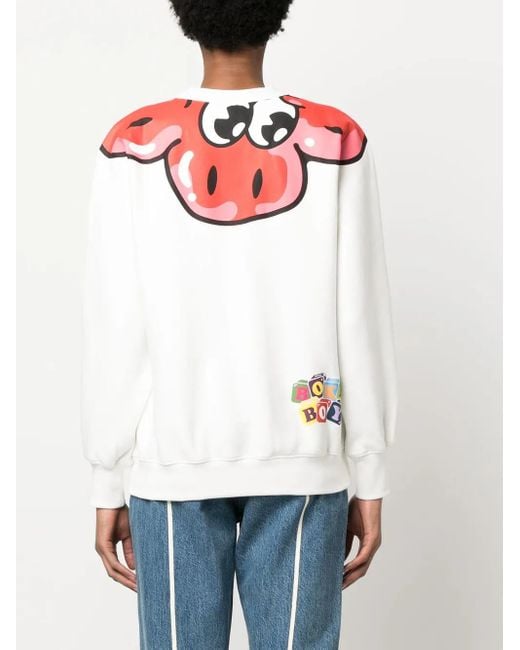 KENZO Red Felpa Kimono Boke Flower
