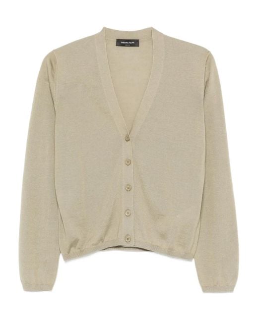 Fabiana Filippi Natural V-Neck Cardigan