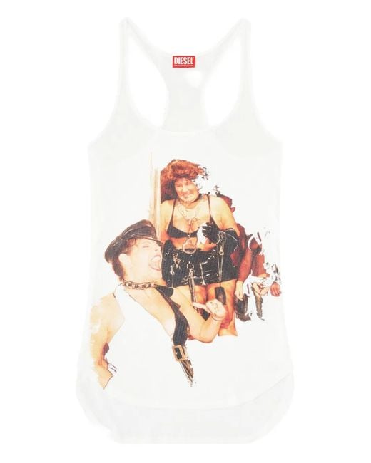 DIESEL White X Tom Of Finland Foundation Pr-T-Shanry-W-Tom25 Tank Top
