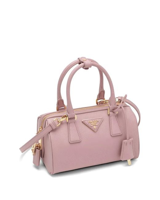 Prada Pink Leather Tote Bag