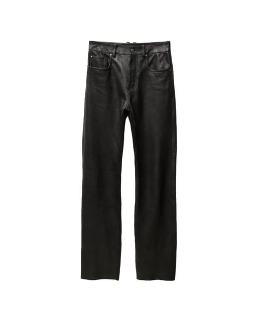 Versace Leren Broek in het Black
