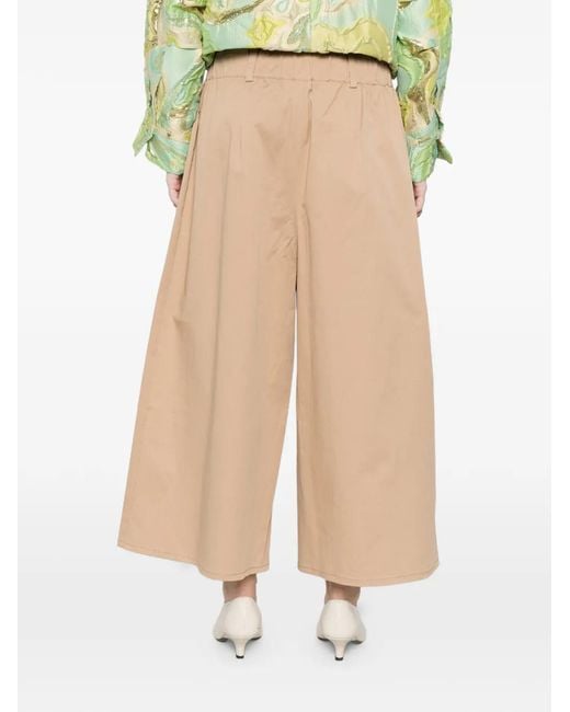 Susanne Bommer Natural Wide-Leg Pocket Trousers