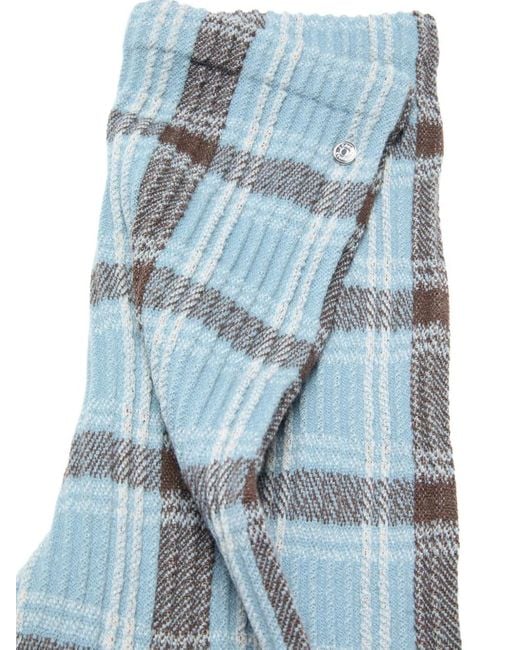 Acne Blue Checked Trousers