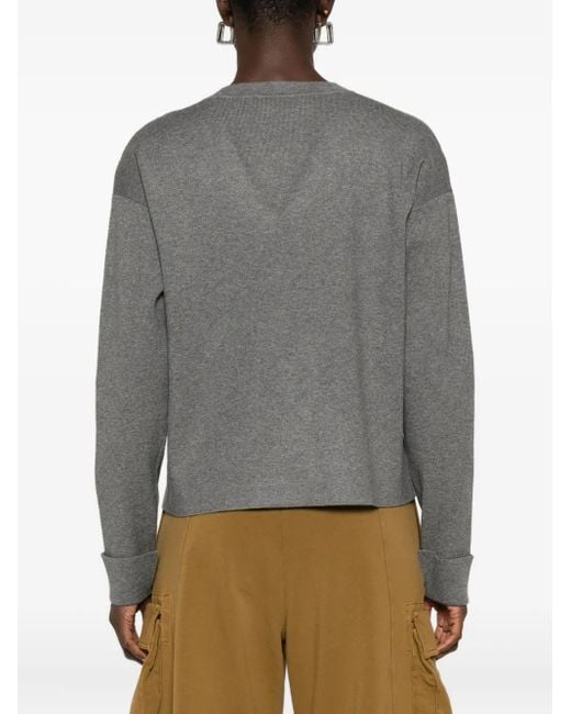 Blugirl Blumarine Vネック プルオーバー Gray