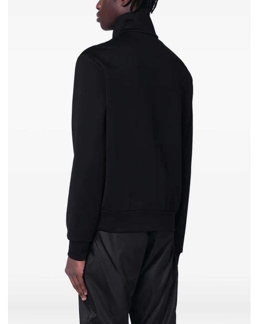 Prada Black Sweatshirt With Re-Nylon Details for men