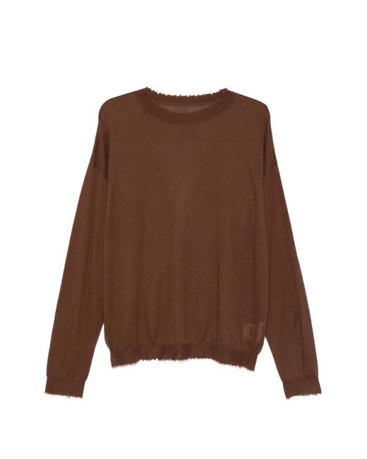 FREI-MUT Brown Frayed Sweater for men