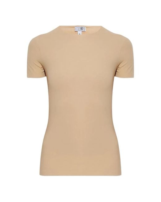 MM6 by Maison Margiela Natural Short-Sleeve T-Shirt