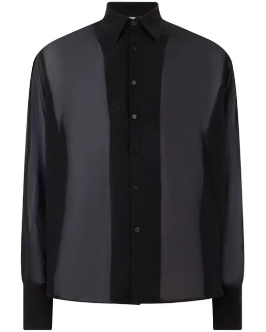 Gcds Black Georgette Shirt