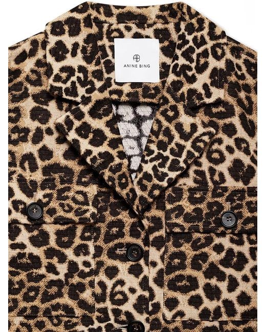 Chaqueta Con Estampado De Leopardo Anine Bing de color Natural