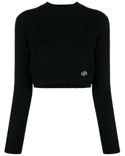 Patou Trui Met Logopatch in het Black