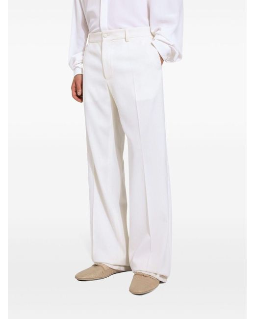 Pantalon de costume à coupe droite Dolce & Gabbana pour homme en coloris White