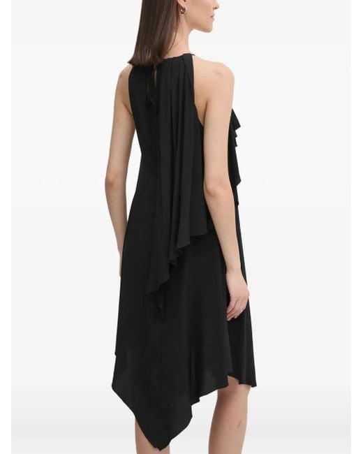 Sisley Black Ruffled Mini Dress