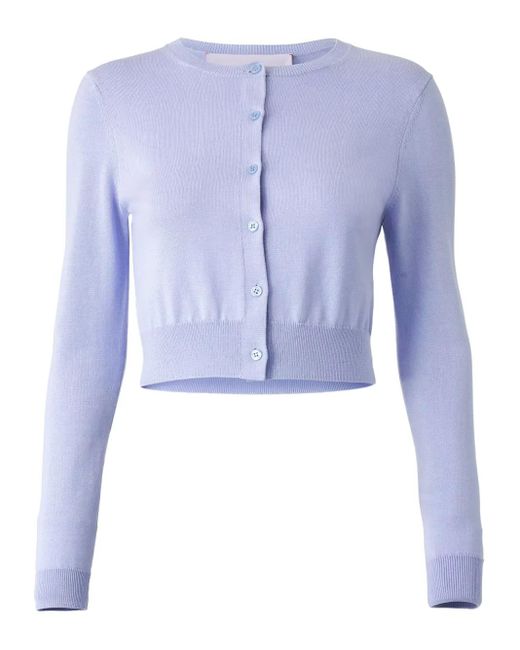 Carolina Herrera クロップド カーディガン Blue
